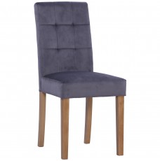 Moreton Oak Graphite Velvet Chair